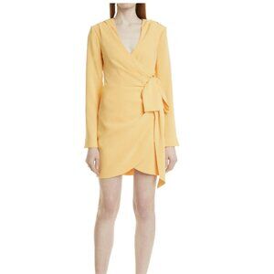 Cinq à Sept Sierra Wrap Front Long Sleeve Minidress-Size 2